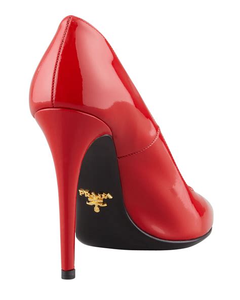 prada pumps red bottom|red and black prada shoes.